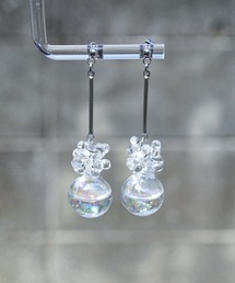 jolie minette/ お水入り ガラスドーム キラキラ ピアス /アレルギー対応