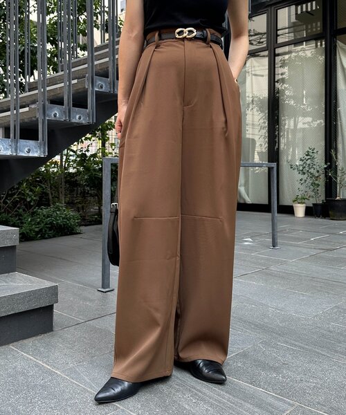 Thevon(ゼボン)の「カーブスラックス(その他パンツ・レディース・ベージュ/ブラウン/ブラック・S/M)」の3枚目の写真