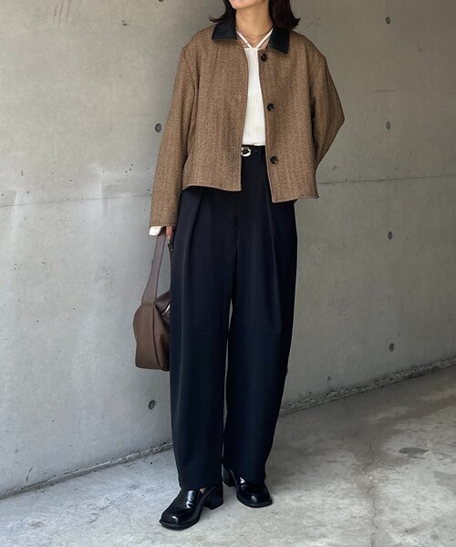 Thevon(ゼボン)の「カーブスラックス(その他パンツ・レディース・ベージュ/ブラウン/ブラック・S/M)」の9枚目の写真