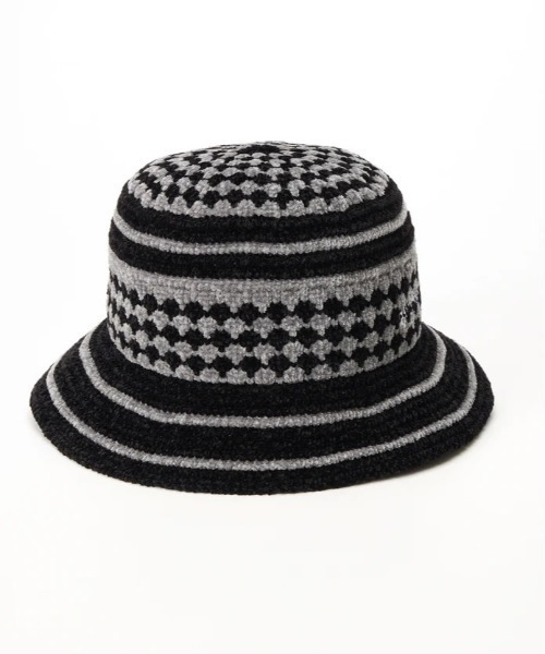BILLABONG(ビラボン)の「BILLABONG/ビラボン ハット BLOCK CHECK CHENILLE HAT BF014-907(ハット・レディース・ブラック×ホワイト/ブラウン系その他・FREE)」の5枚目の写真