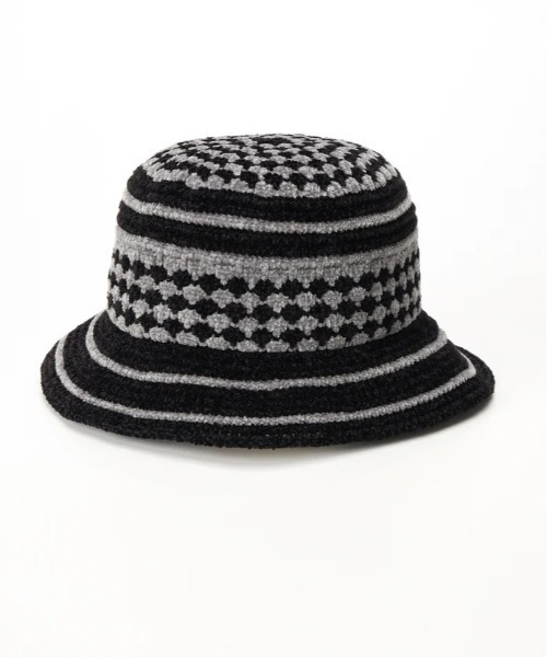BILLABONG(ビラボン)の「BILLABONG/ビラボン ハット BLOCK CHECK CHENILLE HAT BF014-907(ハット・レディース・ブラック×ホワイト/ブラウン系その他・FREE)」の6枚目の写真