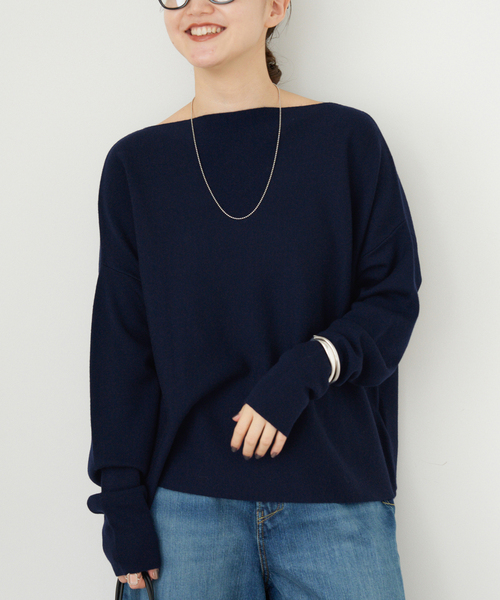 ♡Naoハート！イエナ ニット 2020SS IENA（イエナ） ニット カシミヤBIGボートネックプルオーバー トップス