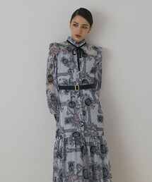 【美品】グレースクラス　ボタニカル　シャツワンピース　プリーツ　花柄　総柄 fd9b84d489f3f9947d53b9288151ae