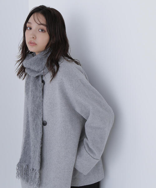 NATURAL BEAUTY BASIC（ナチュラルビューティーベーシック）の「◇メランジミストマフラー（マフラー・レディース・グレー/オフホワイト/ブルー・FREE）」の12枚目の写真