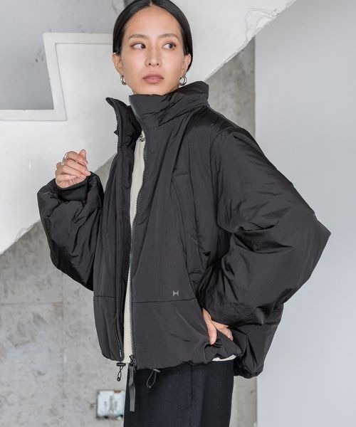 HEREIAM（ヘレイアム）の「【HEREIAM】エアサーマルパディブルゾン（その他アウター・レディース・ブラック/ダークブラウン・FREE）」の8枚目の写真