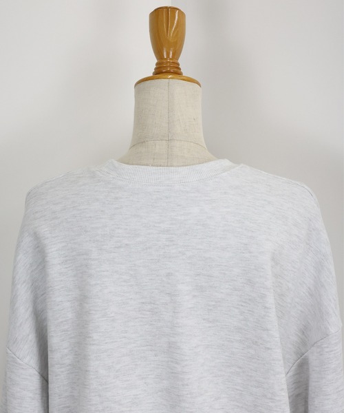 BLUEEAST（ブルーイースト）の「レタリング刺繍ショート丈スウェット（スウェット・レディース・ライトグレー/ネイビー/グレー・MEDIUM）」の6枚目の写真