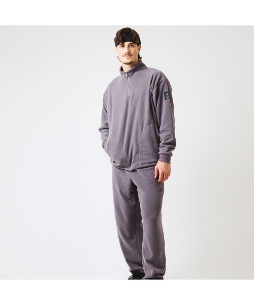 SPALDING(スポルディング)の「【SPALDING/スポルディング】コートサイド フリース ハーフジップ プルオーバー(パーカー・メンズ・ブラック/グレー・MEDIUM/LARGE)」の7枚目の写真