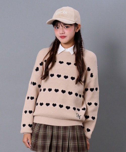 セール】ハートボーダーニット（ニット/セーター）｜by LOVEiT（バイ