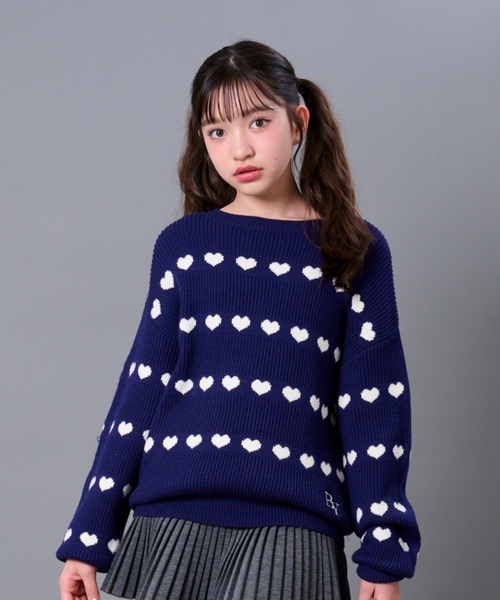 セール】ハートボーダーニット（ニット/セーター）｜by LOVEiT（バイ
