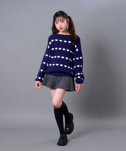 ハートボーダーニット（ニット/セーター）｜by LOVEiT（バイラビット