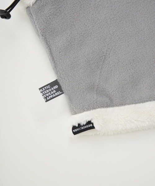 DC SHOES(ディーシーシューズ)の「25 BOA REV NECK GAIT /DCロゴワンポイントドローコード付きリバーシブルフリースネックウォーマー(ネックウォーマー/スヌード・メンズ・ホワイト×ゴールド/ブラック系その他・FREE)」の11枚目の写真