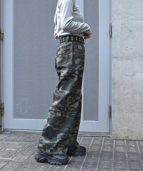 FUN(ファン)の「カモフラワイドパンツ(その他パンツ・レディース・カモフラージュ・L/M/S)」の2枚目の写真