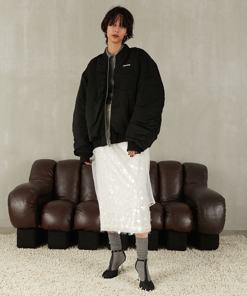 PRANK PROJECT（プランクプロジェクト）の「チュールラップスパンコールスカート / Tulle wrap sequin skirt（スカート・レディース・ホワイト/ベージュ・FREE）」の7枚目の写真