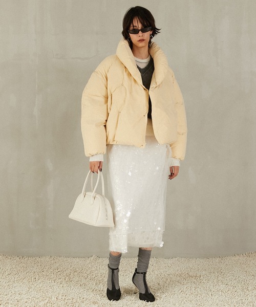 PRANK PROJECT（プランクプロジェクト）の「チュールラップスパンコールスカート / Tulle wrap sequin skirt（スカート・レディース・ホワイト/ベージュ・FREE）」の6枚目の写真