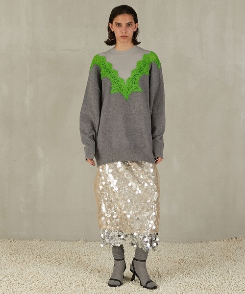 PRANK PROJECT（プランクプロジェクト）の「チュールラップスパンコールスカート / Tulle wrap sequin skirt（スカート・レディース・ホワイト/ベージュ・FREE）」の8枚目の写真