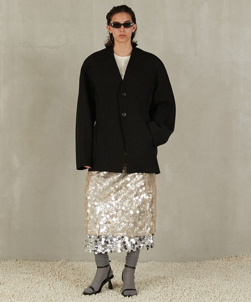 PRANK PROJECT（プランクプロジェクト）の「チュールラップスパンコールスカート / Tulle wrap sequin skirt（スカート・レディース・ホワイト/ベージュ・FREE）」の14枚目の写真