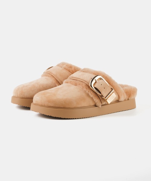STEVE MADDEN（スティーブマデン）の「ファーバックルサボ/S.MADDEN COZYUP-VA（スリッポン・レディース・タン/ブラック・22.5cm/23.0cm/23.5cm/23.5-24/24.0cm/24.5cm）」の22枚目の写真