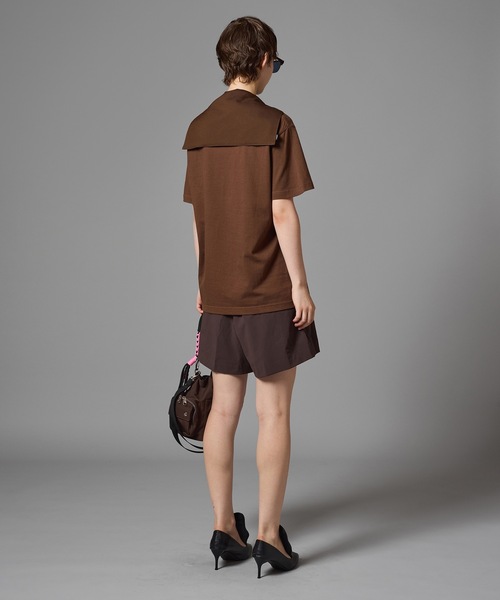 NON TOKYO（ノントーキョー）の「WATER PLOOF 3TAC WIDE SHORTS（スラックス・レディース・ブラウン/ブラック・2/1）」の9枚目の写真