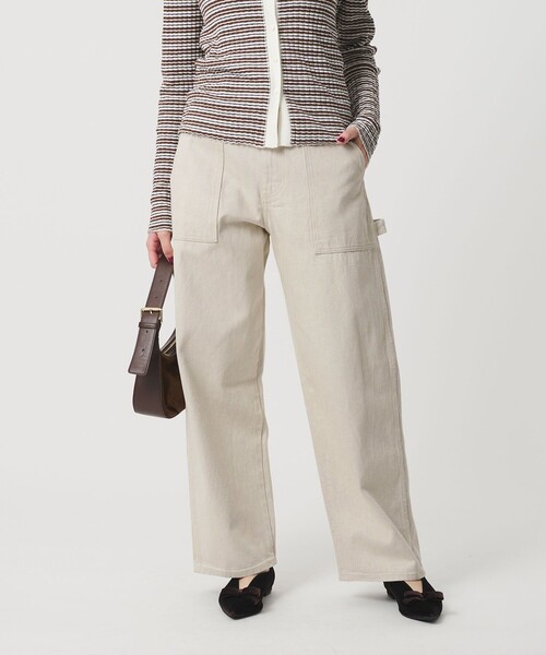 BEAUTY&YOUTH UNITED ARROWS（ビューティーアンドユースユナイテッドアローズ）の「コットンデニム ペインターパンツ（デニムパンツ・レディース・オフホワイト/ベージュ・M/S）」の3枚目の写真