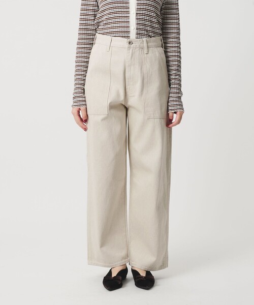 BEAUTY&YOUTH UNITED ARROWS（ビューティーアンドユースユナイテッドアローズ）の「コットンデニム ペインターパンツ（デニムパンツ・レディース・オフホワイト/ベージュ・M/S）」の9枚目の写真