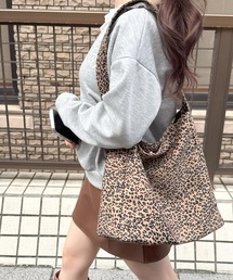 ヒョウ柄トートバッグ