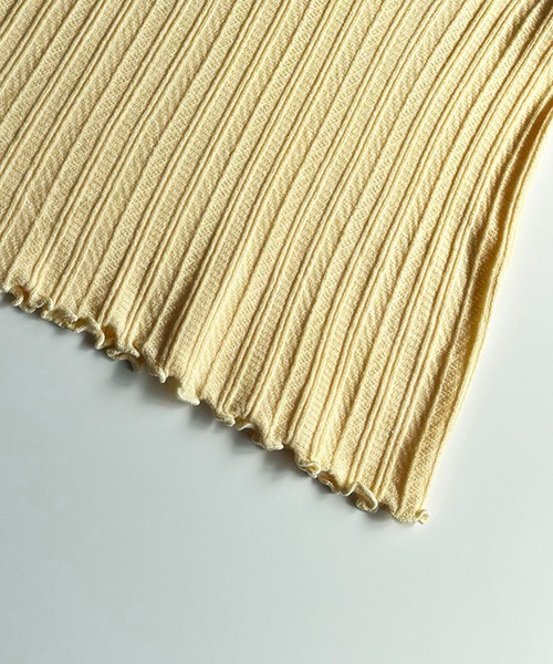 VIBGYOR（ヴィブジョー）の「スリムリブ編み ハイネックニット / ベーシック韓国 Y2K 美シルエット 秋冬(CZ)（ニット/セーター・レディース・グレー/ベージュ/ホワイト/ピンク/ブラック/ライトベージュ/アイボリー/イエロー・FREE）」の22枚目の写真