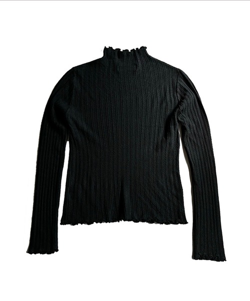 VIBGYOR（ヴィブジョー）の「スリムリブ編み ハイネックニット / ベーシック韓国 Y2K 美シルエット 秋冬(CZ)（ニット/セーター・レディース・グレー/ベージュ/ホワイト/ピンク/ブラック/ライトベージュ/アイボリー/イエロー・FREE）」の16枚目の写真