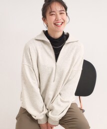 Cutie Blonde | ハーフジップ オーバーサイズスウェット(スウェット)