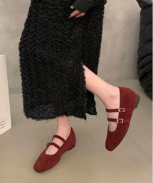 shyam inspiration（シャムインスピレーション）の「スエード風フラットメリージェーンパンプス（パンプス）」