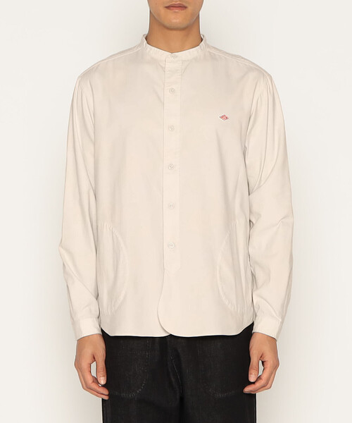 DANTON（ダントン）の「MEN'S COTTON FLANNEL BAND COLLAR SHIRT（シャツ/ブラウス・メンズ・アイボリー/オリーブ/グレー・40/42/38/44）」の2枚目の写真