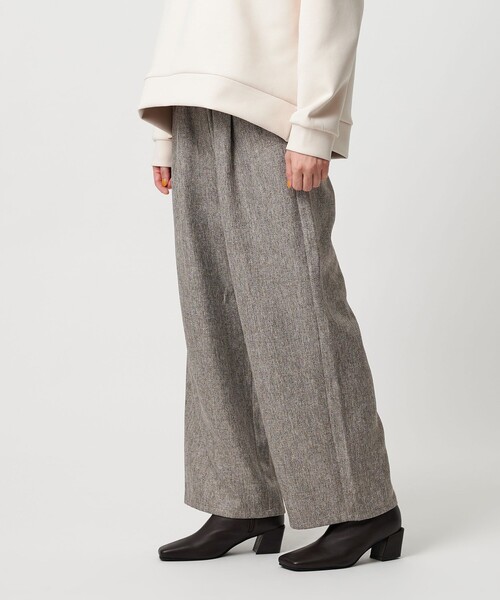 A DAY IN THE LIFE UNITED ARROWS(アデイインザライフユナイテッドアローズ)の「ツイードライク タックワイドパンツ <A DAY IN THE LIFE>(その他パンツ・レディース・ブラウン系/コバルトブルー/ダークグレー/その他1・M/S)」の5枚目の写真