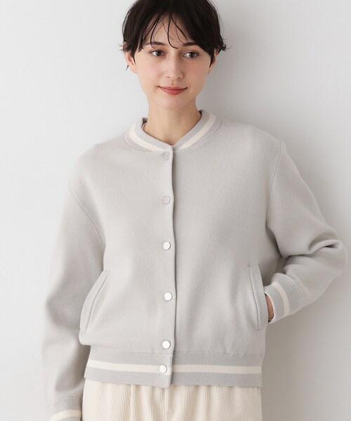 セール】【洗える】スタジャンカーディガン（カーディガン/ボレロ