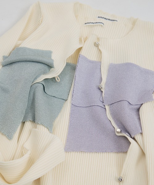 kotohayokozawa（コトハヨコザワ）の「【kotohayokozawa/コトハヨコザワ】《STUDIOUS別注》 ニットカーディガン（Tシャツ/カットソー・レディース・ブラック/グレー/ホワイト・FREE）」の7枚目の写真