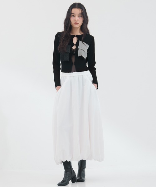 kotohayokozawa（コトハヨコザワ）の「【kotohayokozawa/コトハヨコザワ】《STUDIOUS別注》 ニットカーディガン（Tシャツ/カットソー・レディース・ブラック/グレー/ホワイト・FREE）」の8枚目の写真