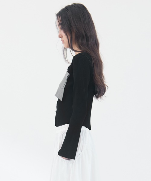 kotohayokozawa（コトハヨコザワ）の「【kotohayokozawa/コトハヨコザワ】《STUDIOUS別注》 ニットカーディガン（Tシャツ/カットソー・レディース・ブラック/グレー/ホワイト・FREE）」の16枚目の写真