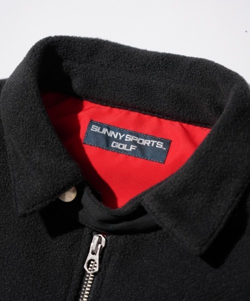 SUNNY  SPORTS（サニースポーツ）の「SUNNY SPORTS GOLF / サニースポーツゴルフ FLEECE SWING TOP フリース スイングトップ（ブルゾン・メンズ・ブラック/ダークブラウン・MEDIUM/LARGE/X-SMALL）」の5枚目の写真