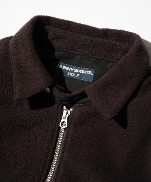 SUNNY  SPORTS（サニースポーツ）の「SUNNY SPORTS GOLF / サニースポーツゴルフ FLEECE SWING TOP フリース スイングトップ（ブルゾン・メンズ・ブラック/ダークブラウン・MEDIUM/LARGE/X-SMALL）」の14枚目の写真
