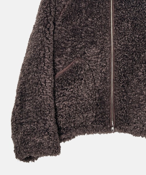 LE CIEL BLEU（ルシェルブルー）の「フェイクシャーリングジップアップブルゾン / Faux Shearling Zip-Up Blouson（テーラードジャケット・レディース・ホワイト/グレー・36）」の20枚目の写真