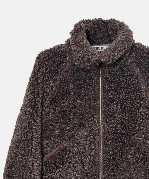 LE CIEL BLEU（ルシェルブルー）の「フェイクシャーリングジップアップブルゾン / Faux Shearling Zip-Up Blouson（テーラードジャケット・レディース・ホワイト/グレー・36）」の19枚目の写真