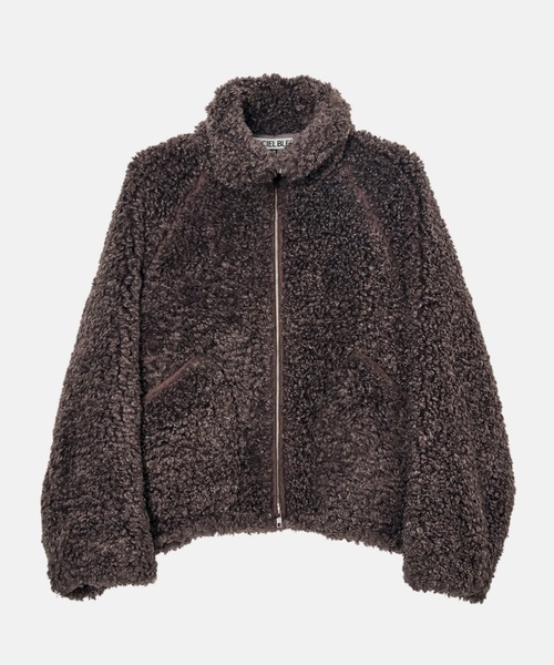 LE CIEL BLEU（ルシェルブルー）の「フェイクシャーリングジップアップブルゾン / Faux Shearling Zip-Up Blouson（テーラードジャケット・レディース・ホワイト/グレー・36）」の18枚目の写真