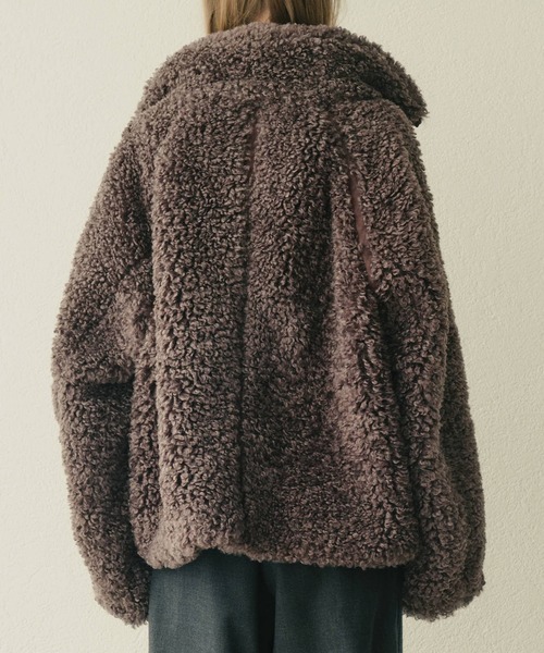 LE CIEL BLEU（ルシェルブルー）の「フェイクシャーリングジップアップブルゾン / Faux Shearling Zip-Up Blouson（テーラードジャケット・レディース・ホワイト/グレー・36）」の17枚目の写真