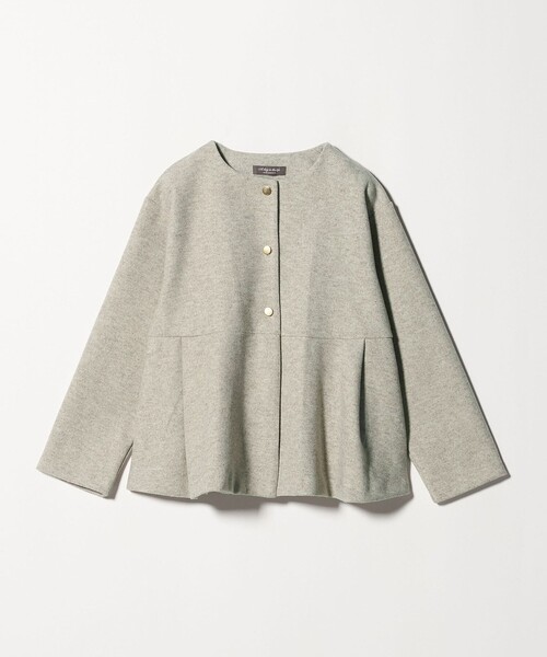 ニットメルトン ペプラム ショートコート ＜A DAY IN THE LIFE＞（ノー