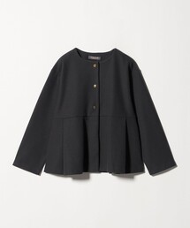 A DAY IN THE LIFE UNITED ARROWS(アデイインザライフユナイテッドアローズ)のニットメルトン ペプラム ショートコート <A DAY IN THE LIFE>(ノーカラーコート)