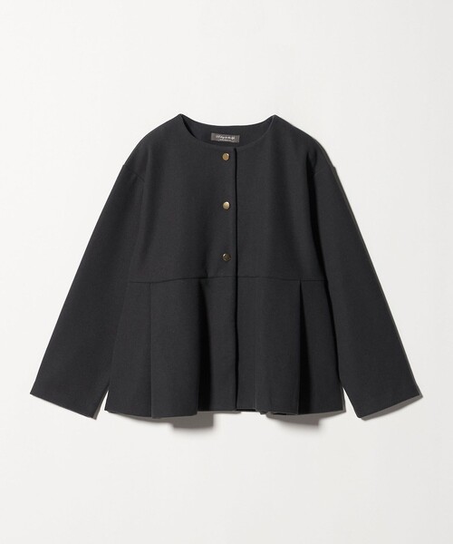 ニットメルトン ペプラム ショートコート ＜A DAY IN THE LIFE＞（ノー