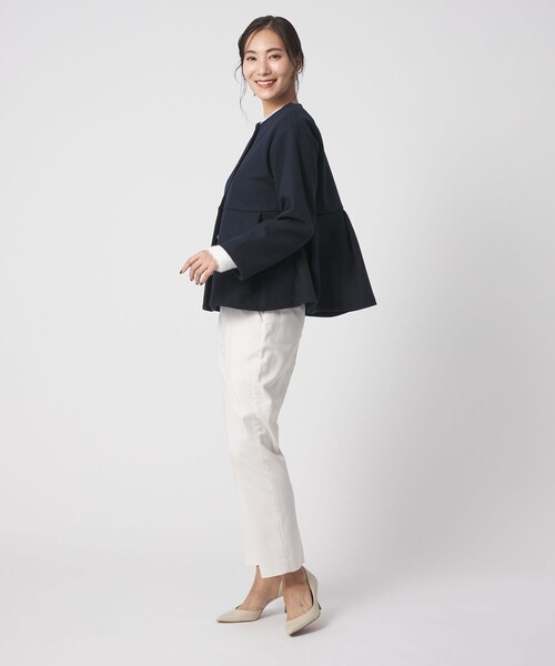 ニットメルトン ペプラム ショートコート ＜A DAY IN THE LIFE＞（ノー