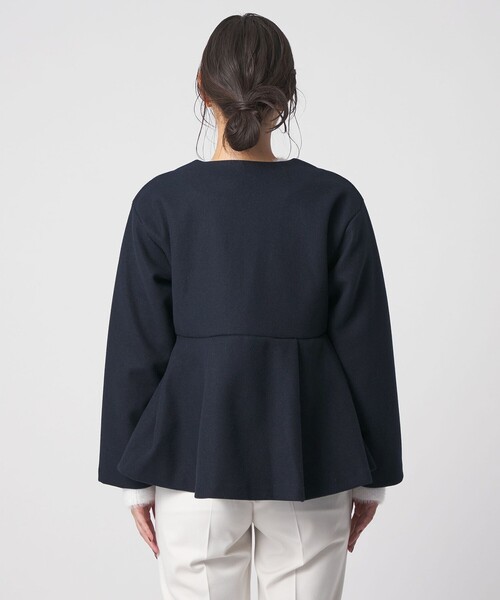 ニットメルトン ペプラム ショートコート ＜A DAY IN THE LIFE＞（ノー