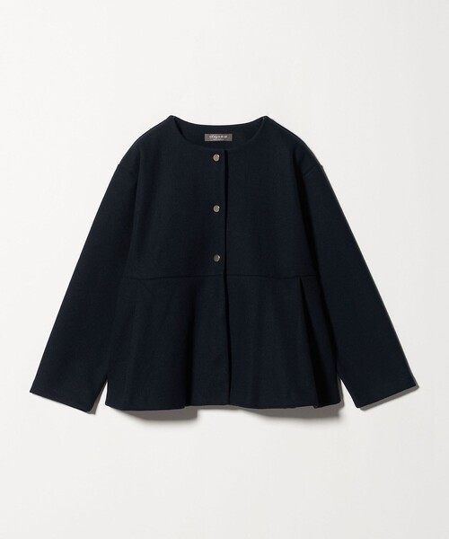 ニットメルトン ペプラム ショートコート ＜A DAY IN THE LIFE＞（ノー