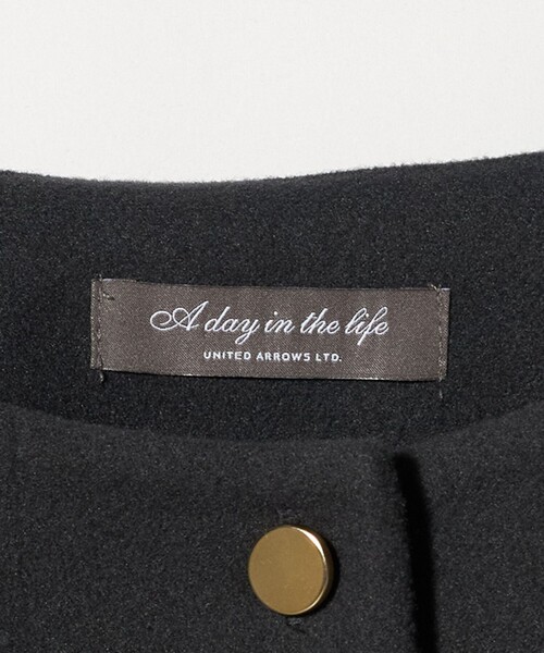 ニットメルトン ペプラム ショートコート ＜A DAY IN THE LIFE＞（ノー