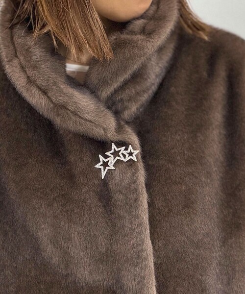 grace grace （グラスグラス）の「【grace grace/グラスグラス】3スターパヴェブローチ（ブローチ/コサージュ・レディース・シルバー・FREE）」の5枚目の写真