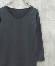 SHISKY（シスキー）の「【あったかヒート素材】　Vネック　ヒートインナー（インナーウェア/肌着）」